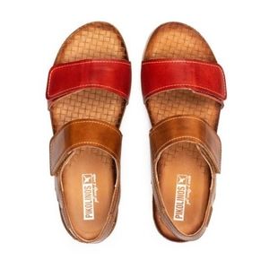 MIUMIU 26S VELCRO SANDALS IN PINK CALFSKIN AND NYLON SILVER HARDWARE main image 1